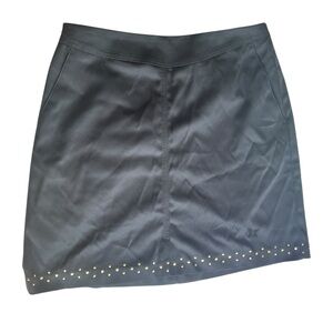 Vintage 90s Tail Black Studded Mini Skort Skirt Size 6